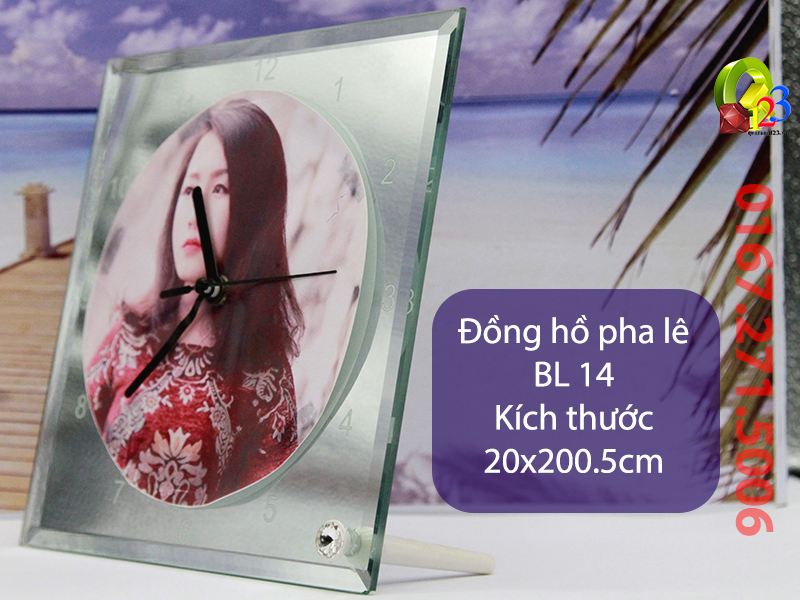 Đồng hồ pha lê BL 14 kích thước 20x200.5cm
